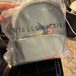 Danielle Nicole Gray Backpack with Tom and Jerry Design